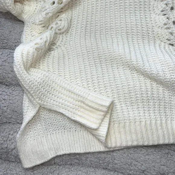 NWT Anthro Pilcro Devenne Pointelle Pullover Sweater Size Small
