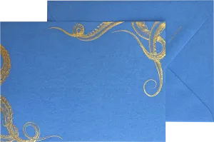 Octopus Undulation Engraved Greeting Card & Envelope