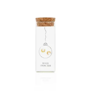 One & Eight Gold Crescent Festive Earrings