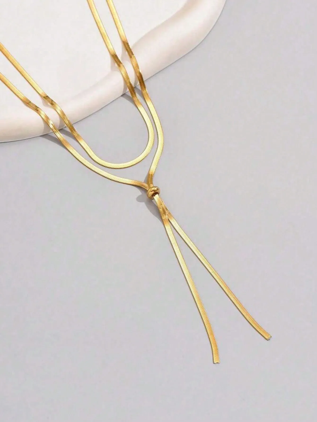 One Simple & Long Stainless Steel Blade Pendant Chain- FD ⚡