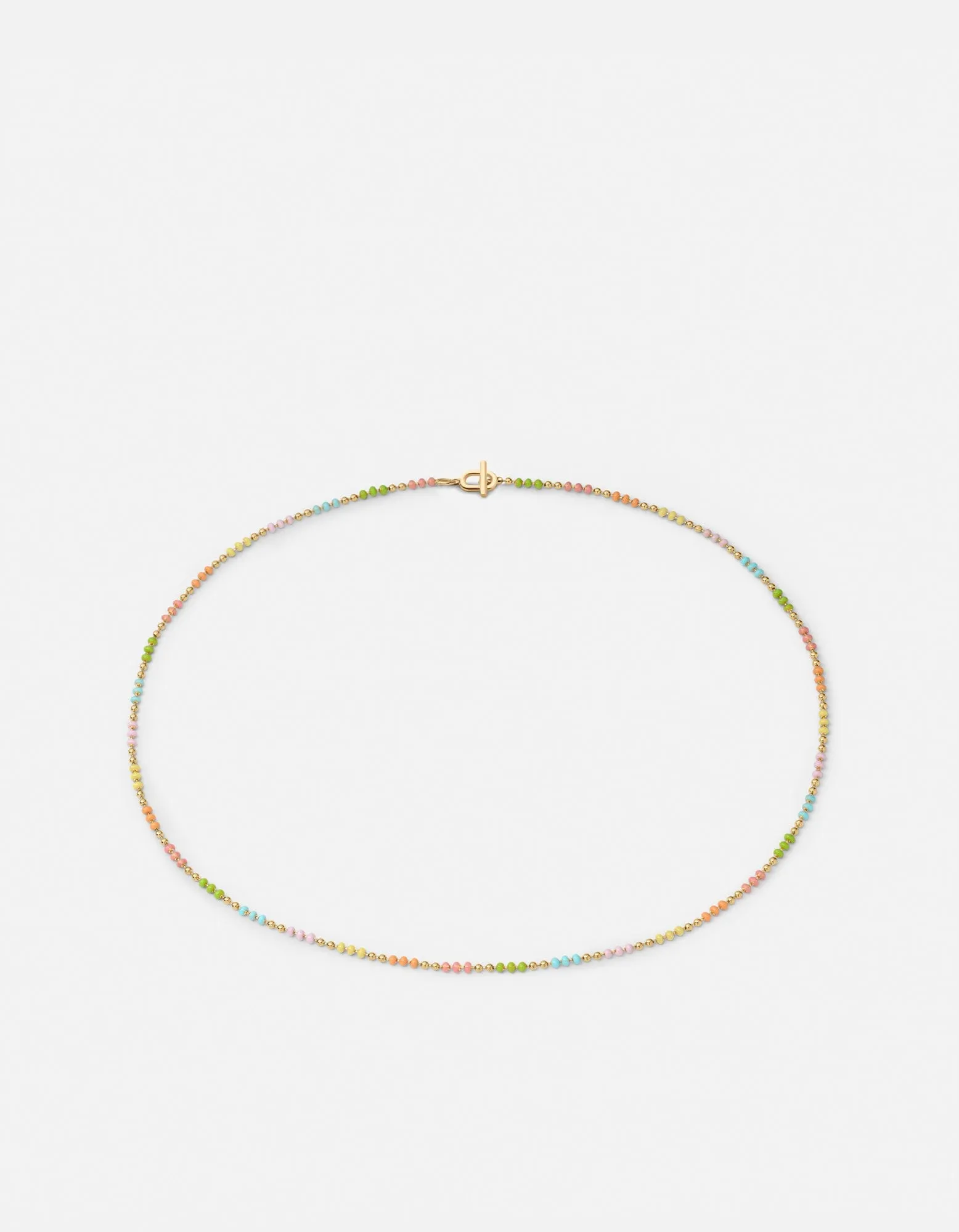 Orb 1.5mm Chain Choker, Gold Vermeil/Pastel