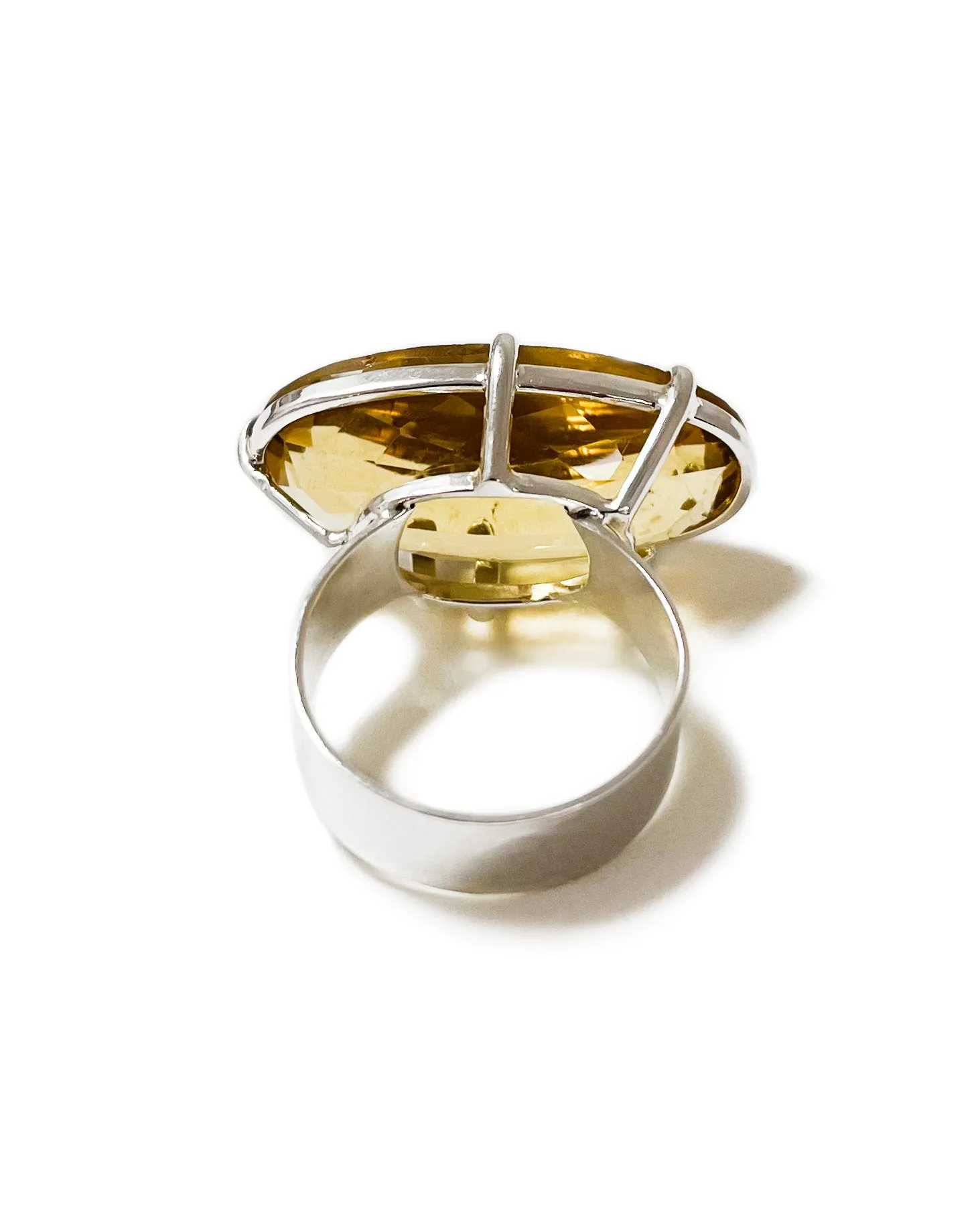 Orb Shimmer Ring in Citrine