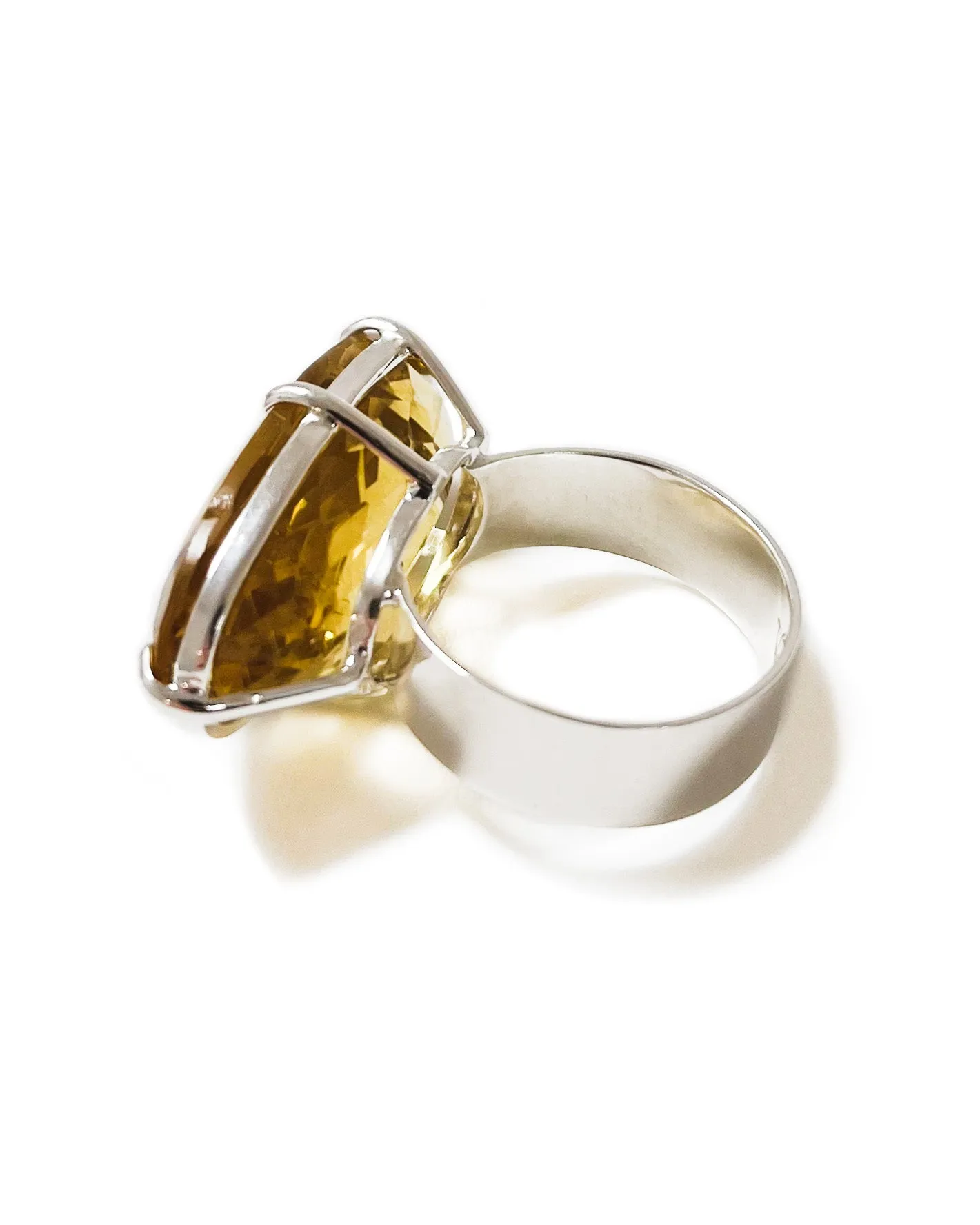 Orb Shimmer Ring in Citrine