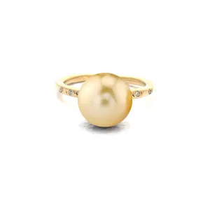 Orb South Sea Pearl Diamond Ring