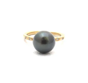 Orb Tahitian Pearl Diamond Ring