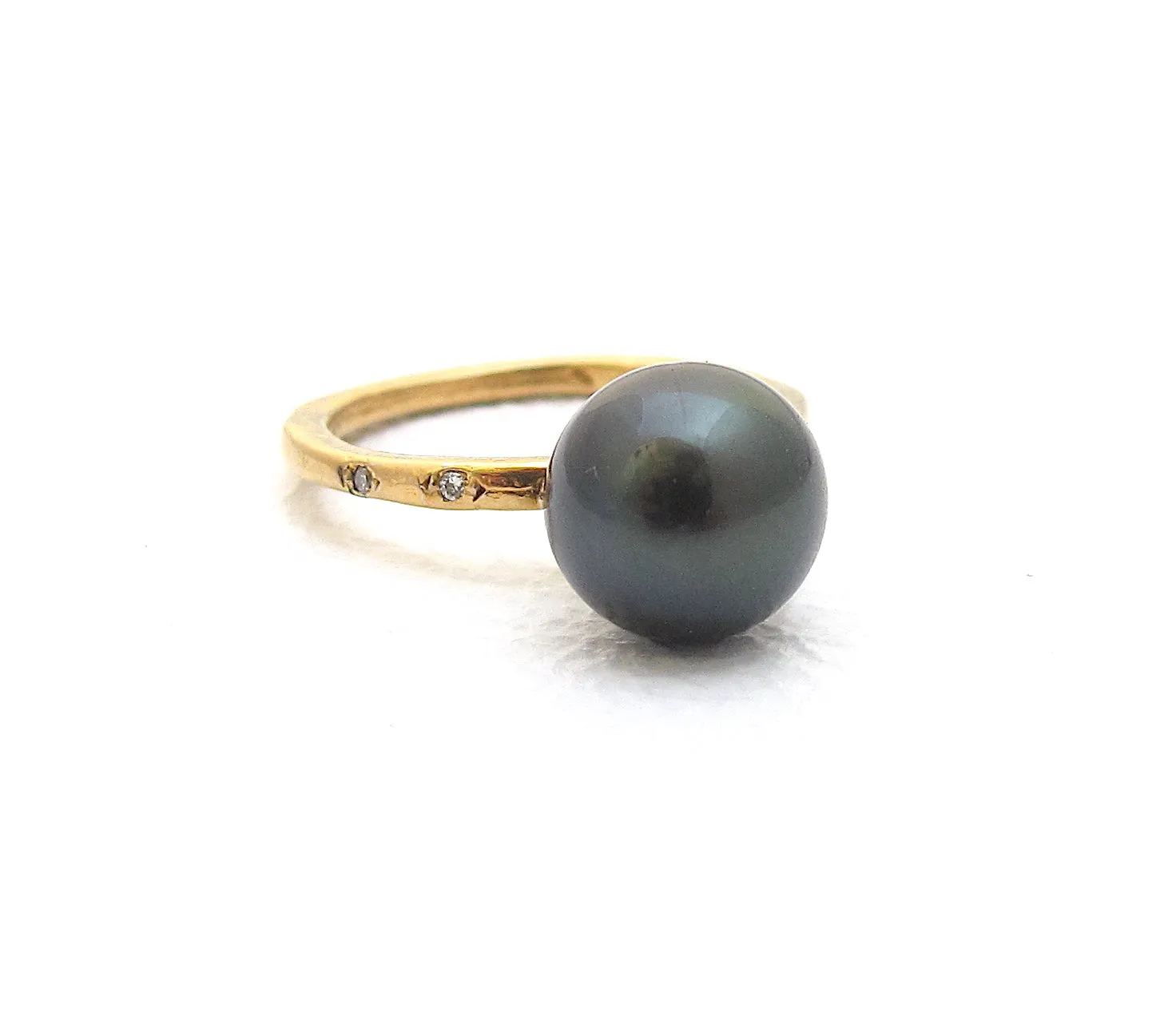 Orb Tahitian Pearl Diamond Ring