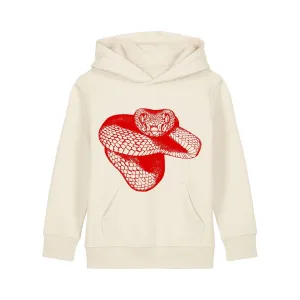Organic Cotton Unisex Hoodie | Snake on Natural