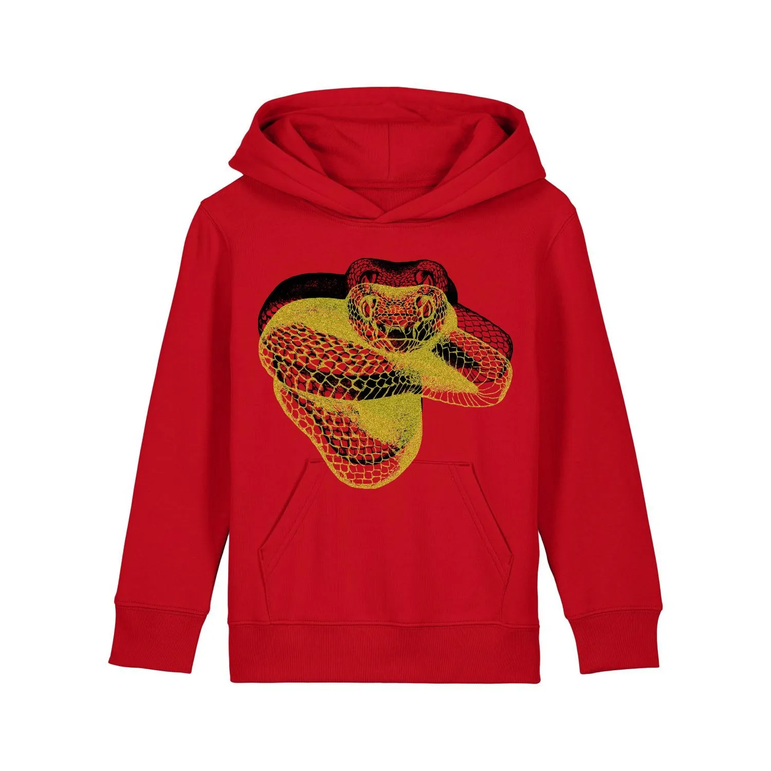 Organic Cotton Unisex Hoodie | Snake Red