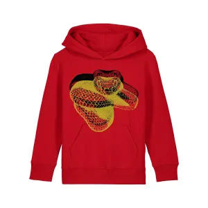 Organic Cotton Unisex Hoodie | Snake Red