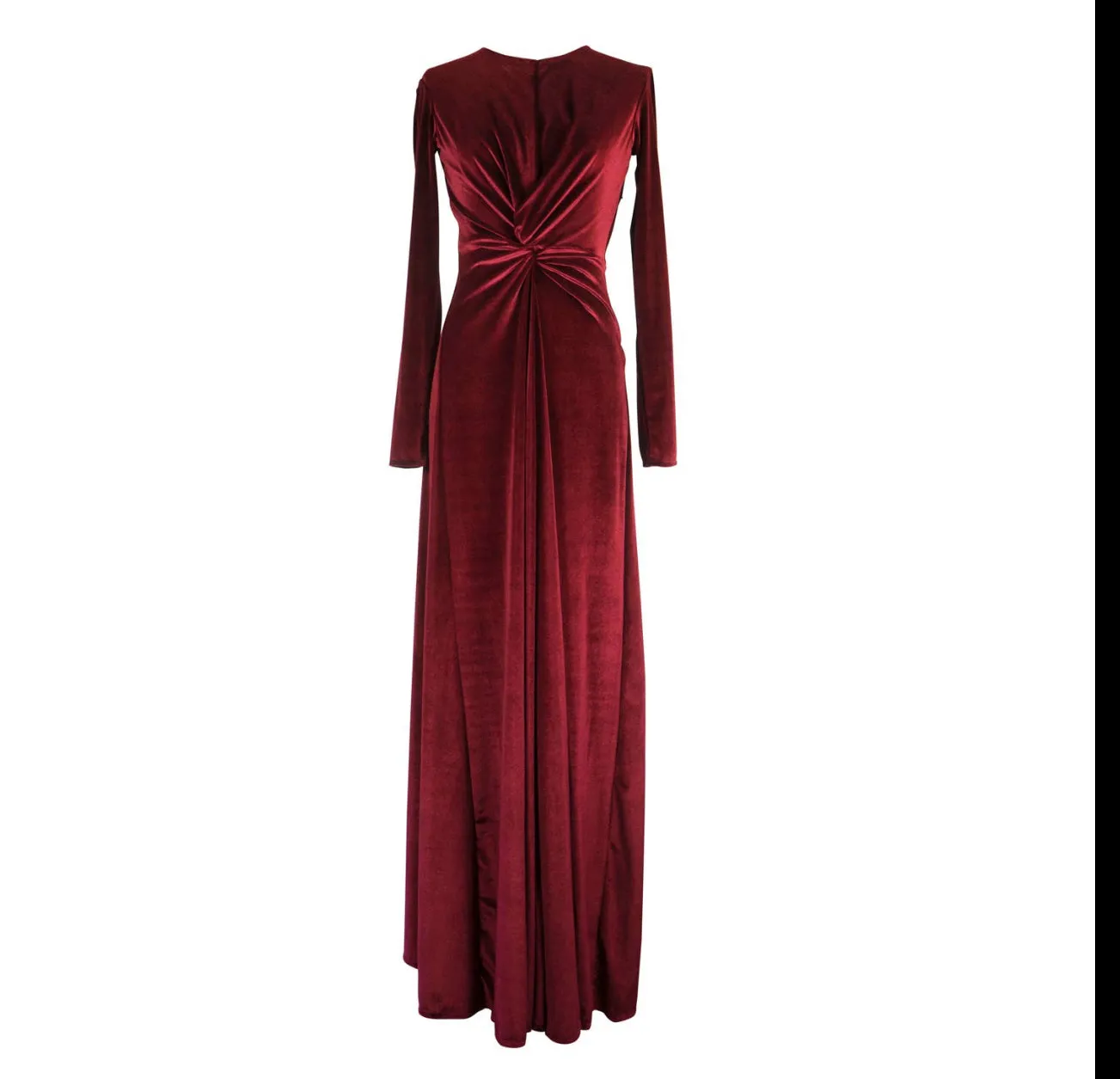 Oxblood Velvet Knot Limited Edition Maxi Dress