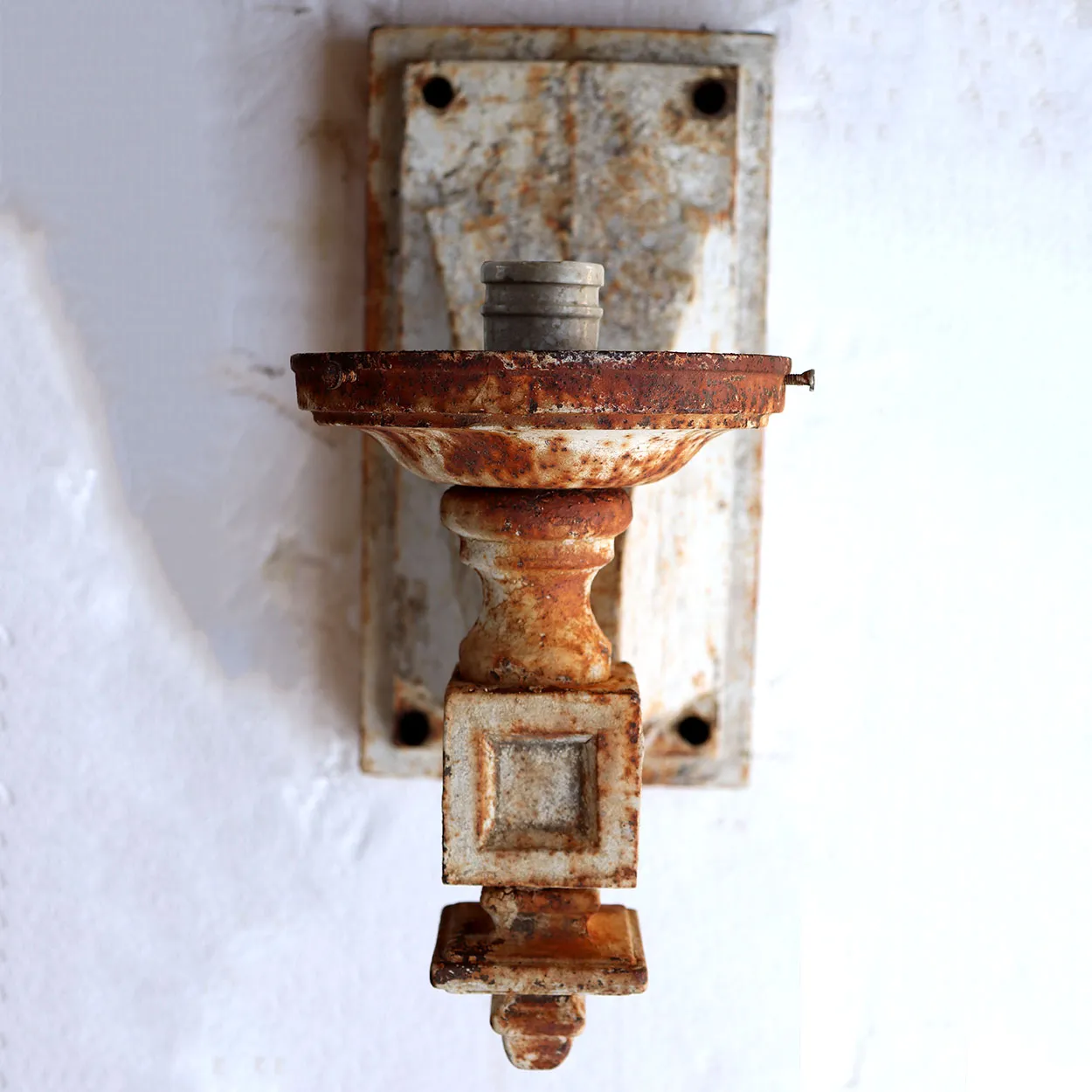 Pair American Painted Cast Iron Exterior One-Light Exterior Wall Sconces