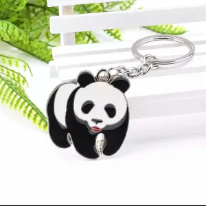 Panda Metal Keychain