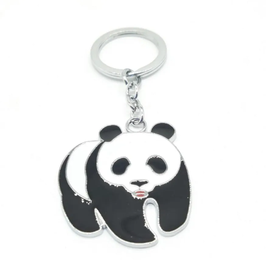 Panda Metal Keychain