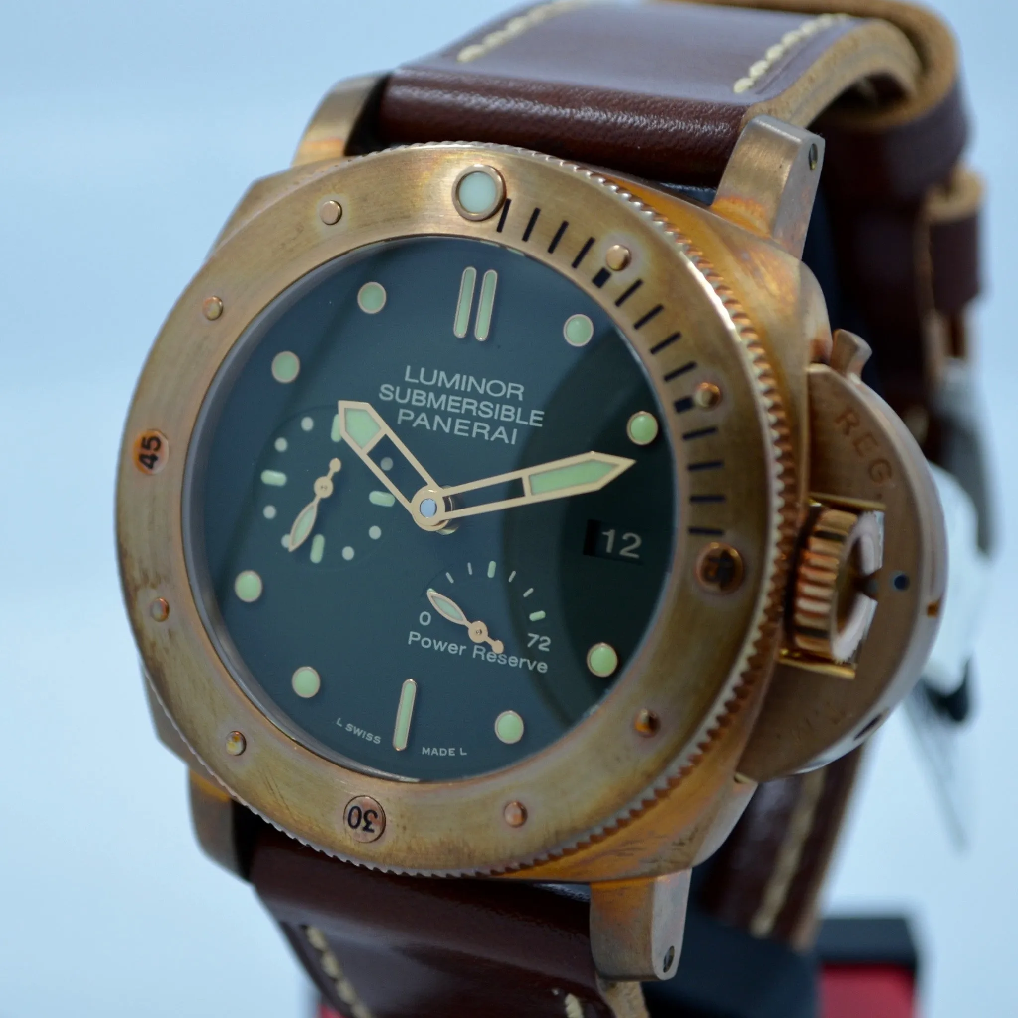 Panerai Bronzo Pam 507 Luminor 1950 Submersible Power Reserve 3 Days Watch