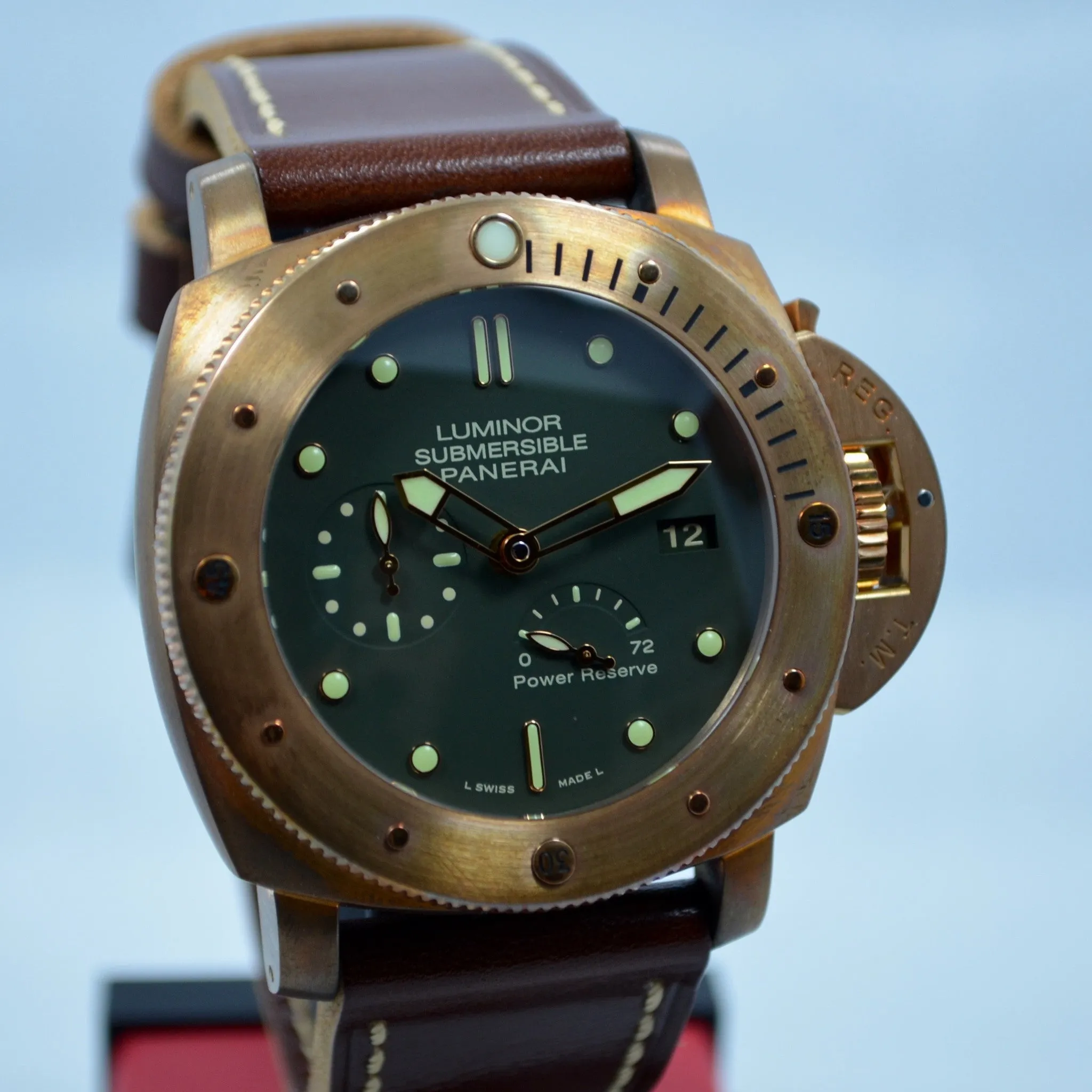 Panerai Bronzo Pam 507 Luminor 1950 Submersible Power Reserve 3 Days Watch