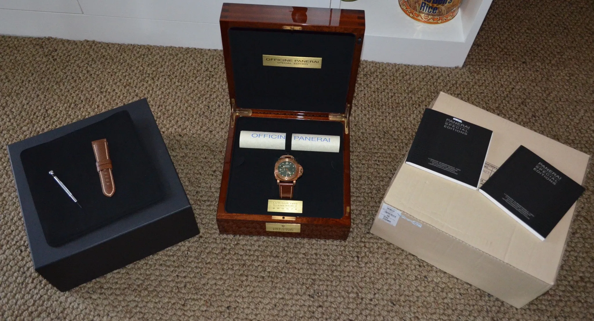 Panerai Bronzo Pam 507 Luminor 1950 Submersible Power Reserve 3 Days Watch