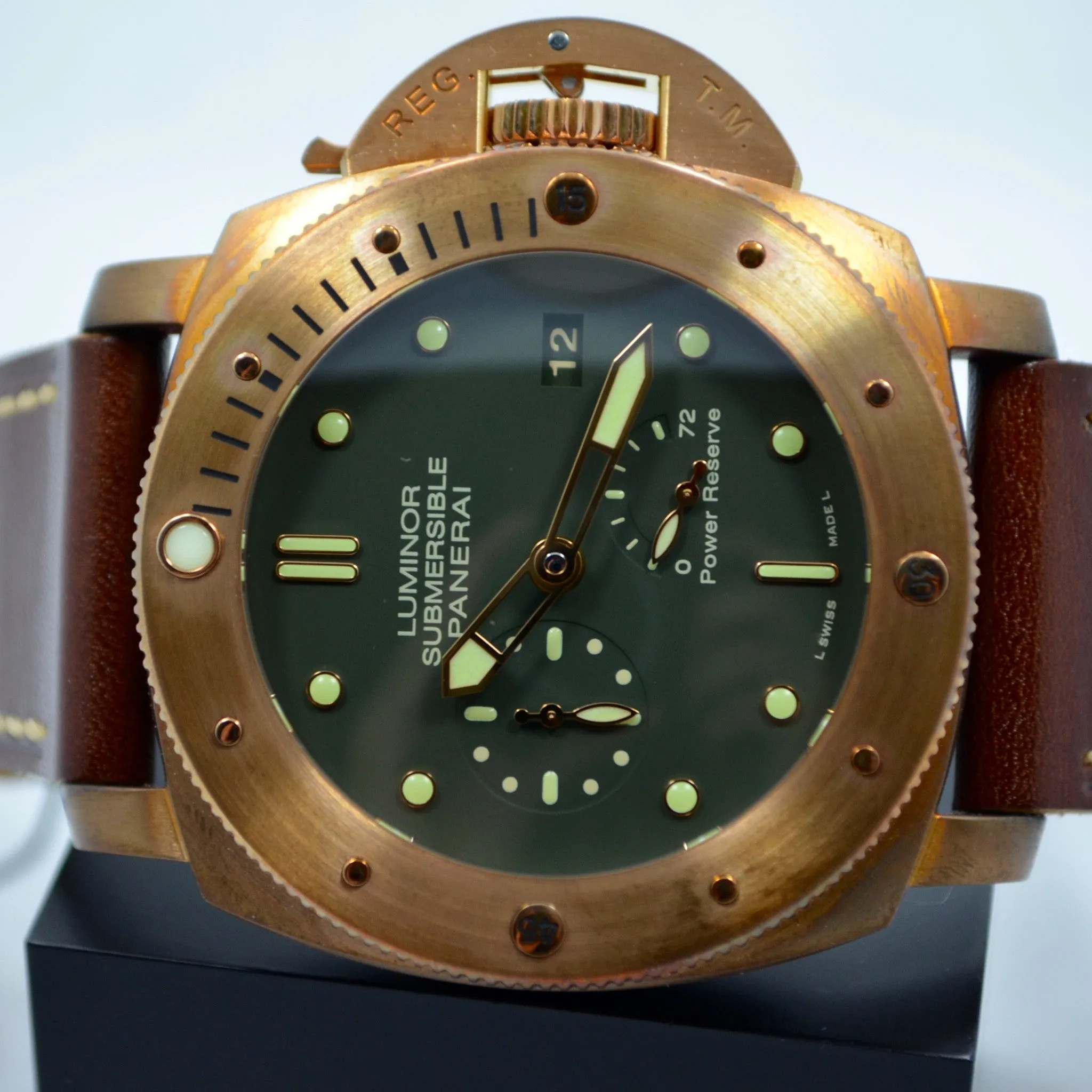 Panerai Bronzo Pam 507 Luminor 1950 Submersible Power Reserve 3 Days Watch