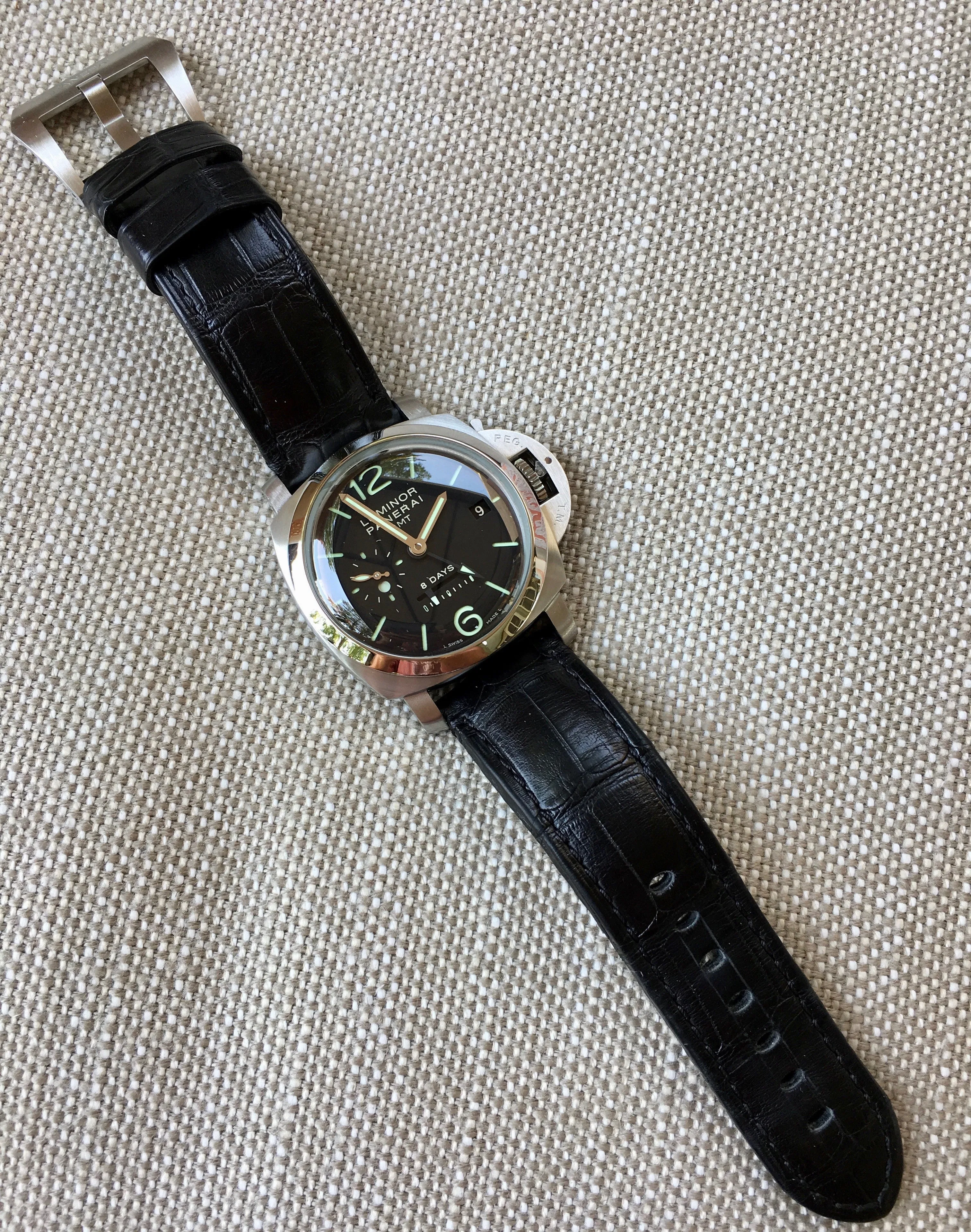 Panerai PAM 233 Luminor 1950 8 Days GMT "Dot" Stainless Steel Manual PAM00233 Watch