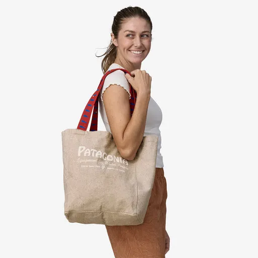 Patagonia Recycled Market Tote Water People Banner: Classic Tan