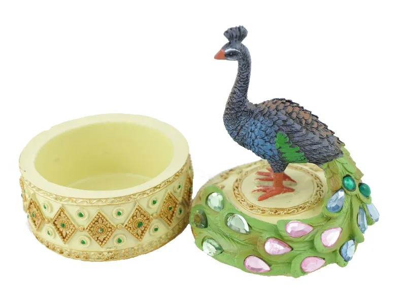 Peacock Trinket and Jewelry Box