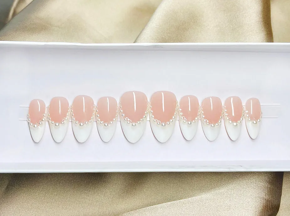 Pearl French - Ready to Ship - M (15468) - Medium Almond