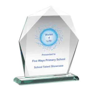 Personalised Jade Glass Heptagon Award