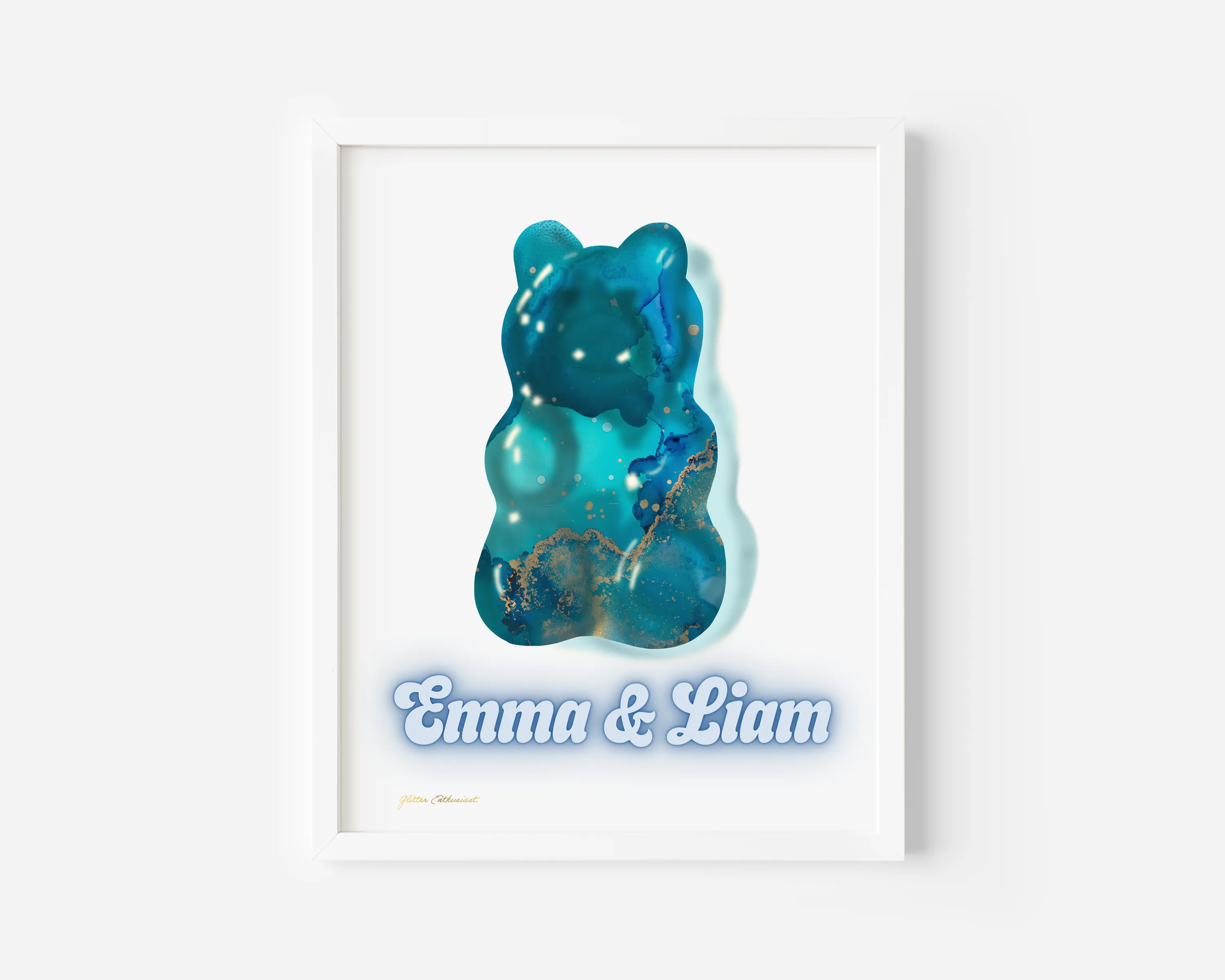 Personalized Wall Art - Blue Gummy Bear