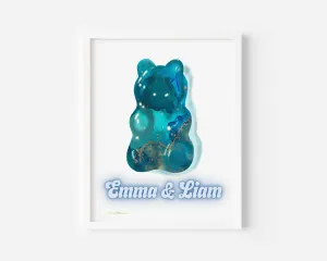 Personalized Wall Art - Blue Gummy Bear