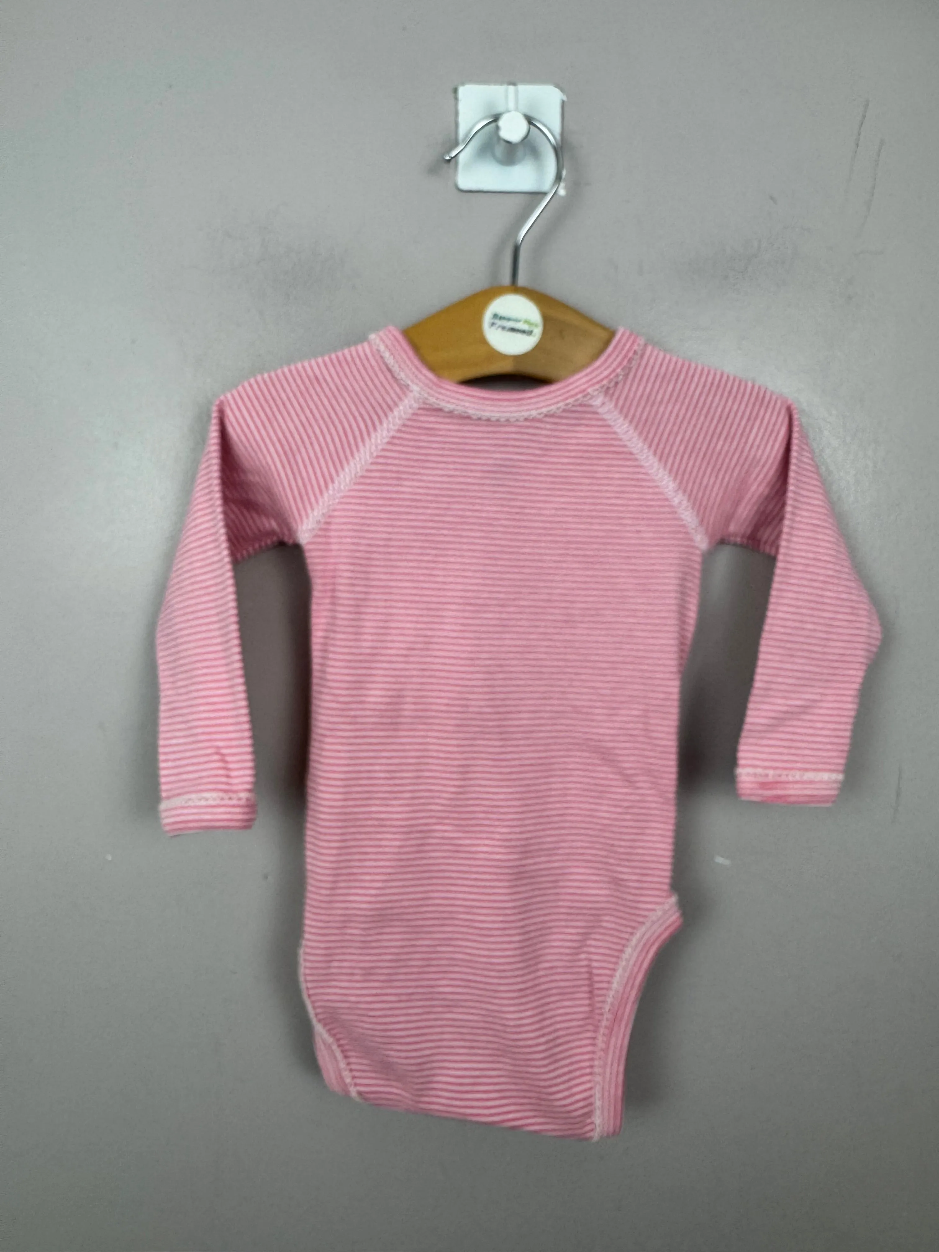 Petit Bateau Coral Pink Bodysuit 6m