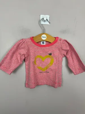 Petit Bateau Heart Long Sleeve T-shirt 3m
