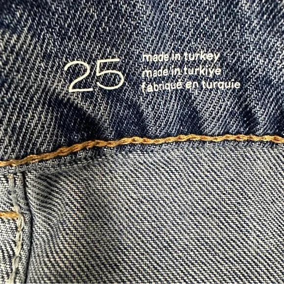 Pilcro Womens Size 25 Blue Denim Mini Skort Jean Button Casual Beach Preppy