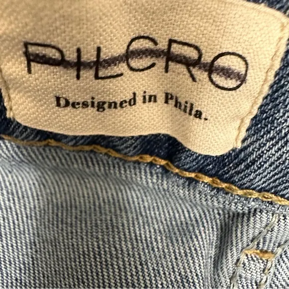 Pilcro Womens Size 25 Blue Denim Mini Skort Jean Button Casual Beach Preppy