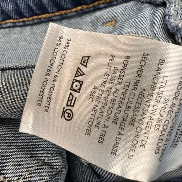 Pilcro Womens Size 25 Blue Denim Mini Skort Jean Button Casual Beach Preppy