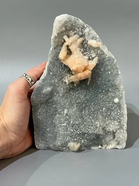 Pink Heulandite, Stilbite, Calcite & Apophylite
