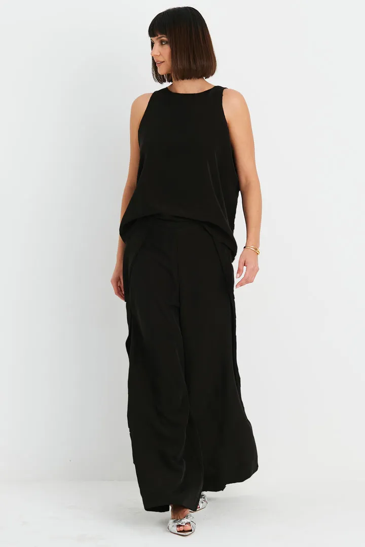 Planet - Peachskin Elegant Tank - Black