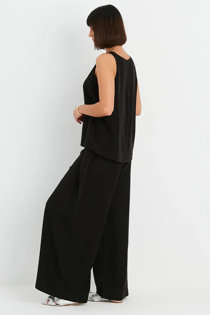 Planet - Peachskin Elegant Tank - Black