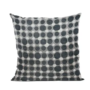 Plutus Majestic Orb Circle Black White Velvet Luxury Throw Pillow