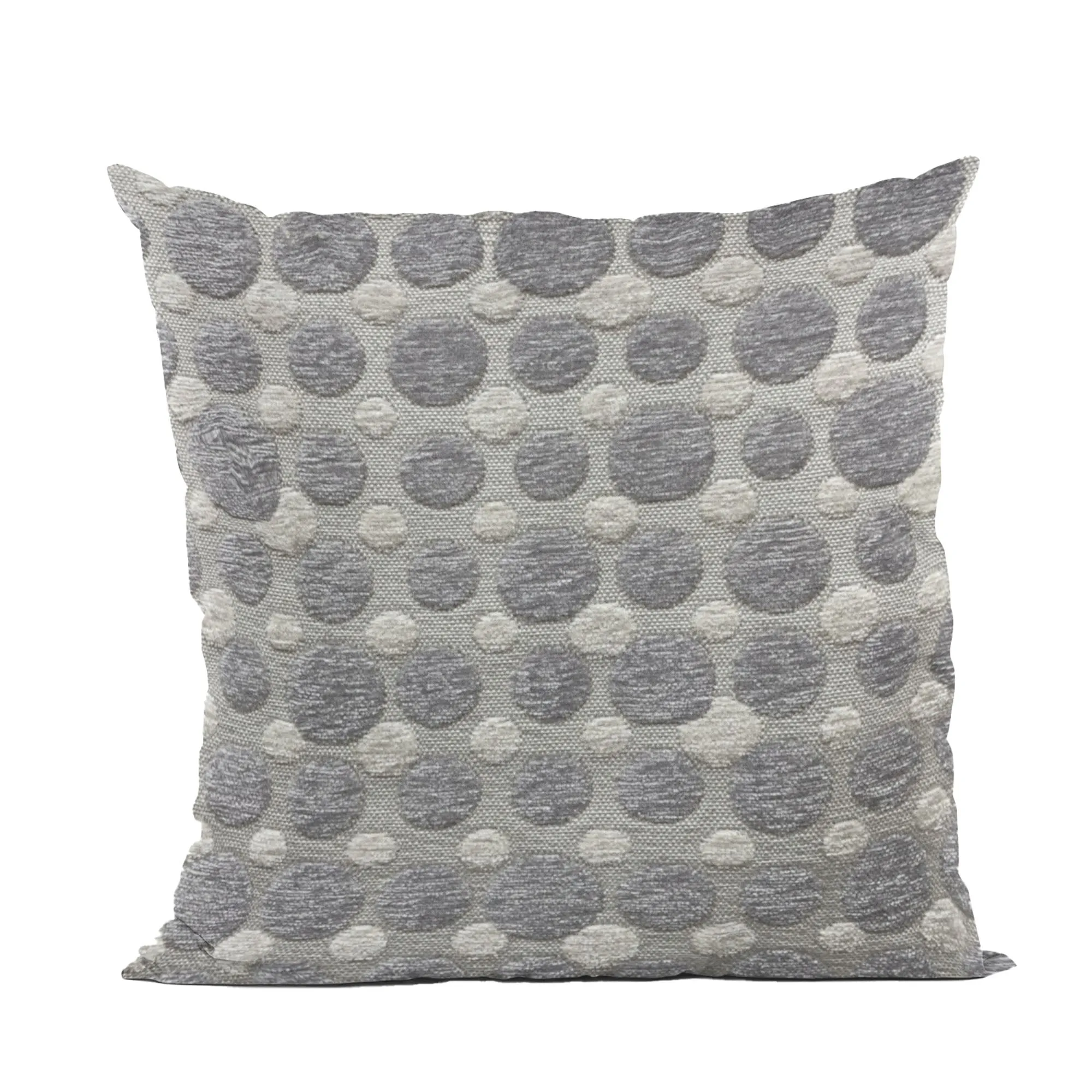 Plutus Majestic Orb Circle Gray Velvet Luxury Throw Pillow