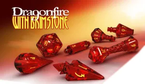 POLYHERO DICE  -  WIZARD SET - DRAGONFIRE & BRIMSTONE