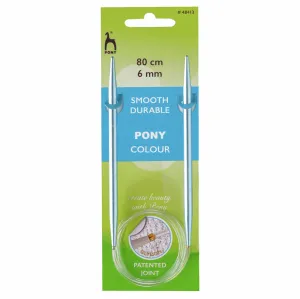 Pony Circular Knitting Needle 6mm x 80cm