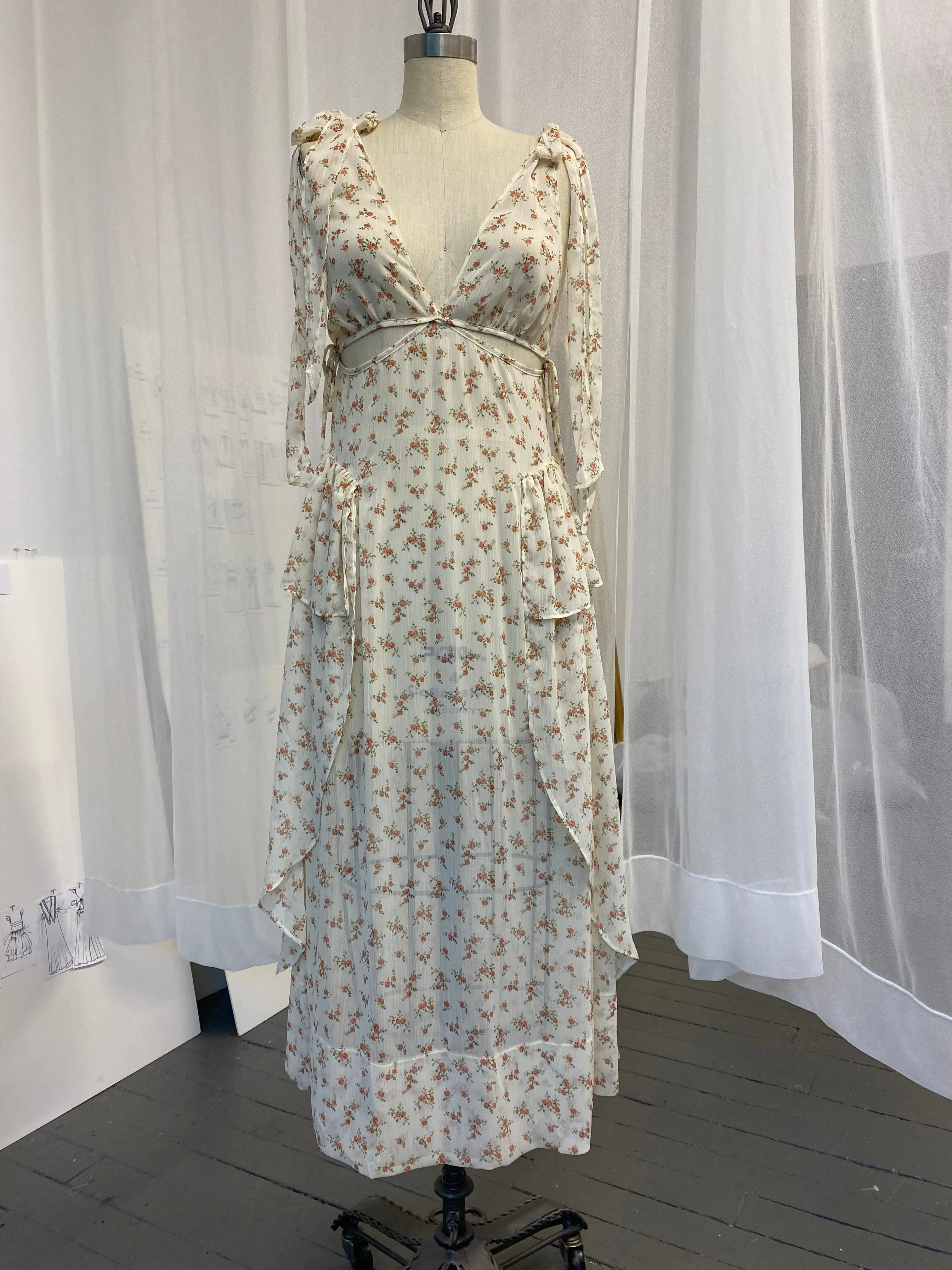 Printed Chiffon Dress