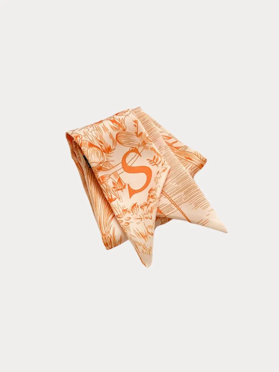 Printed Initial Scarf