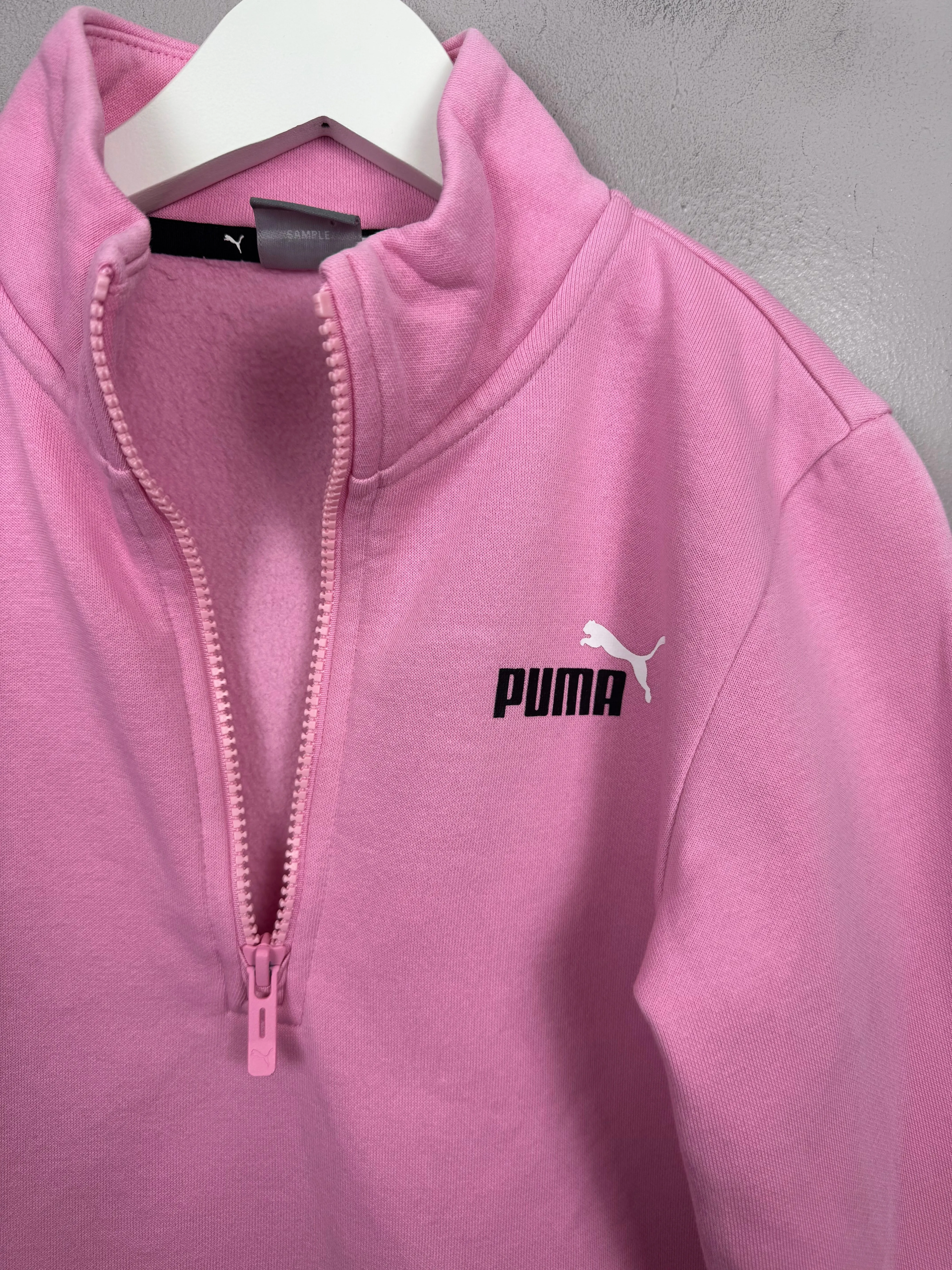 Puma Pink cropped 1/2 zip sweatshirt 11-12y