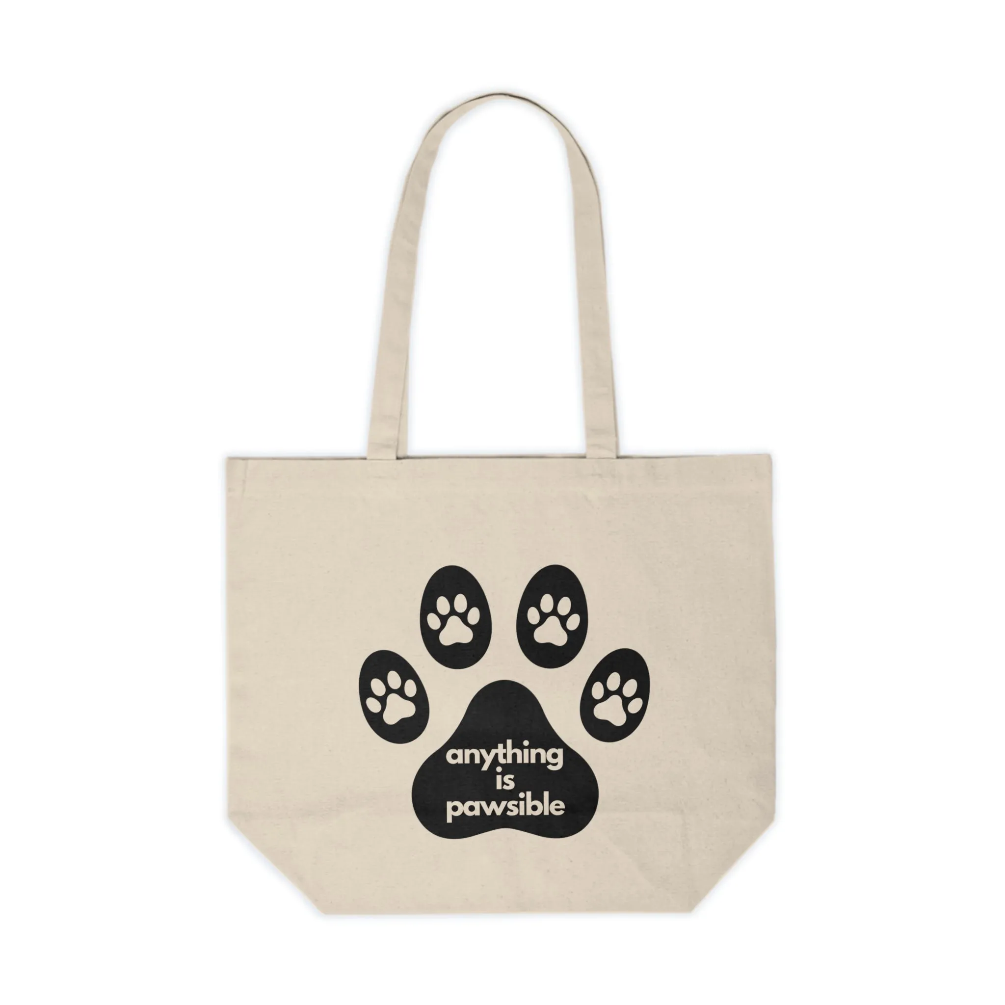 "Anything Is Pawsible" Canvas Tote
