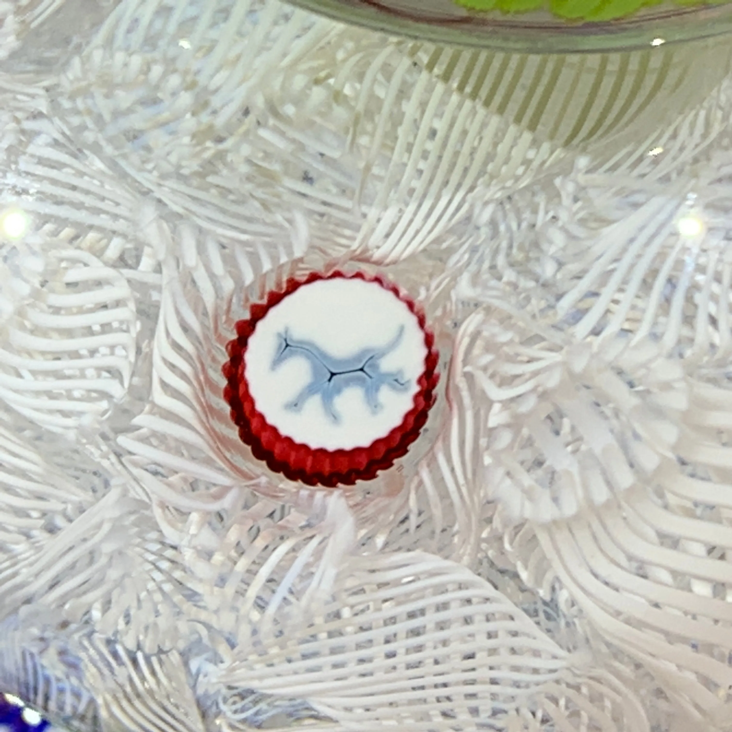 Rare Saint Louis Art Glass Triple Paperweight 2000 Limited Edition of 12