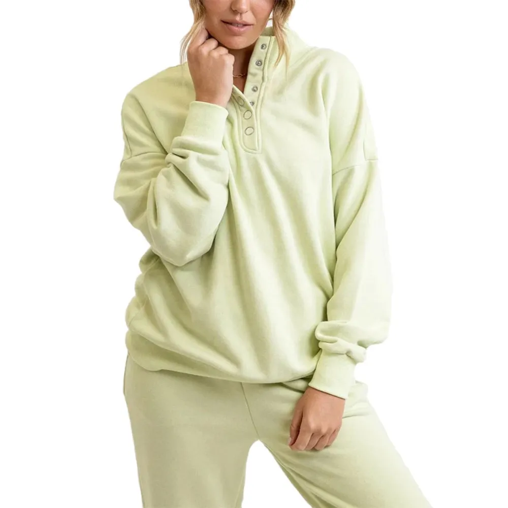 RHYTHM LAIDBACK SNAP FRONT FLEECE APPLE