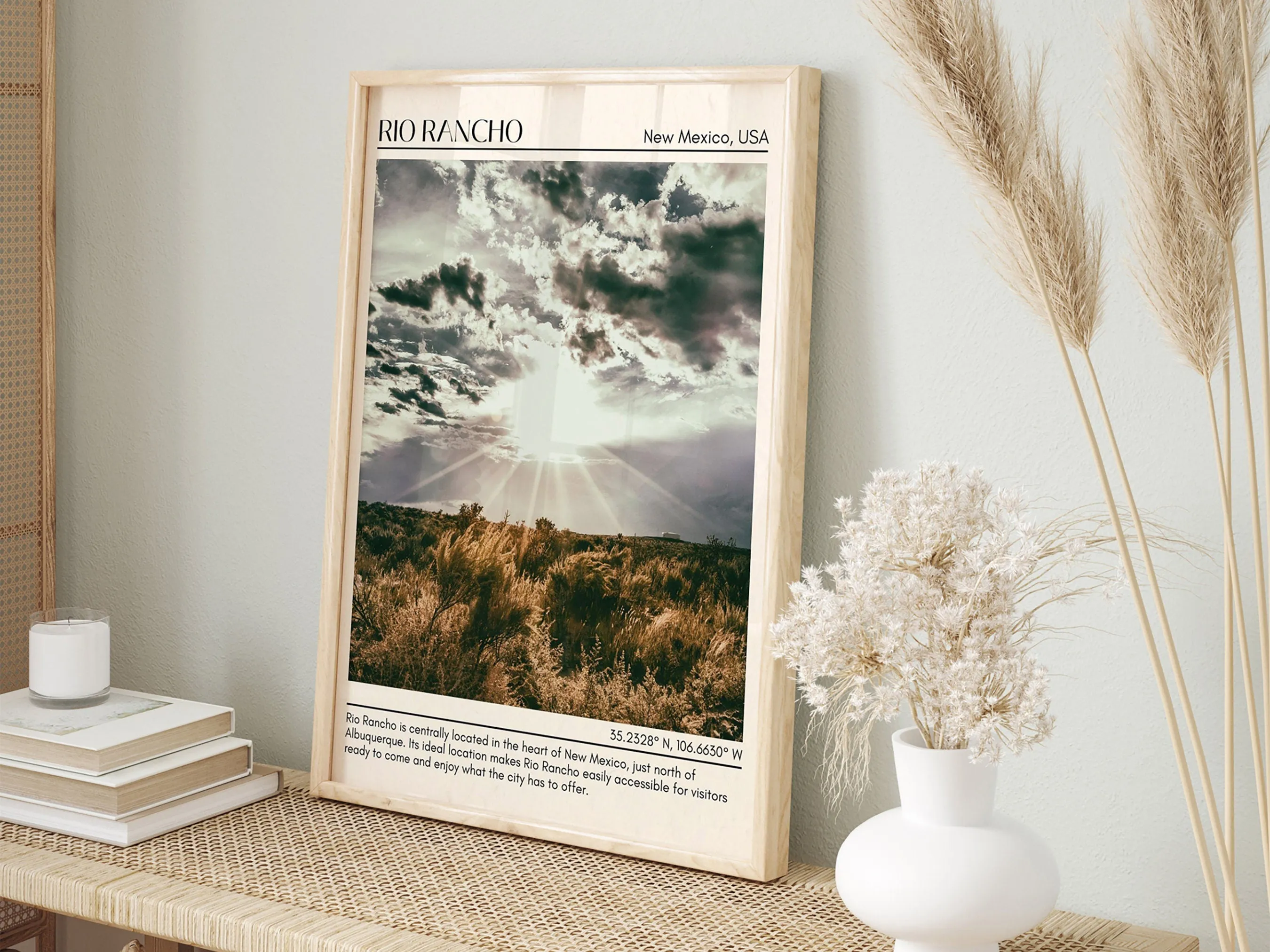 Rio Rancho Minimal Wall Art, New Mexico, USA