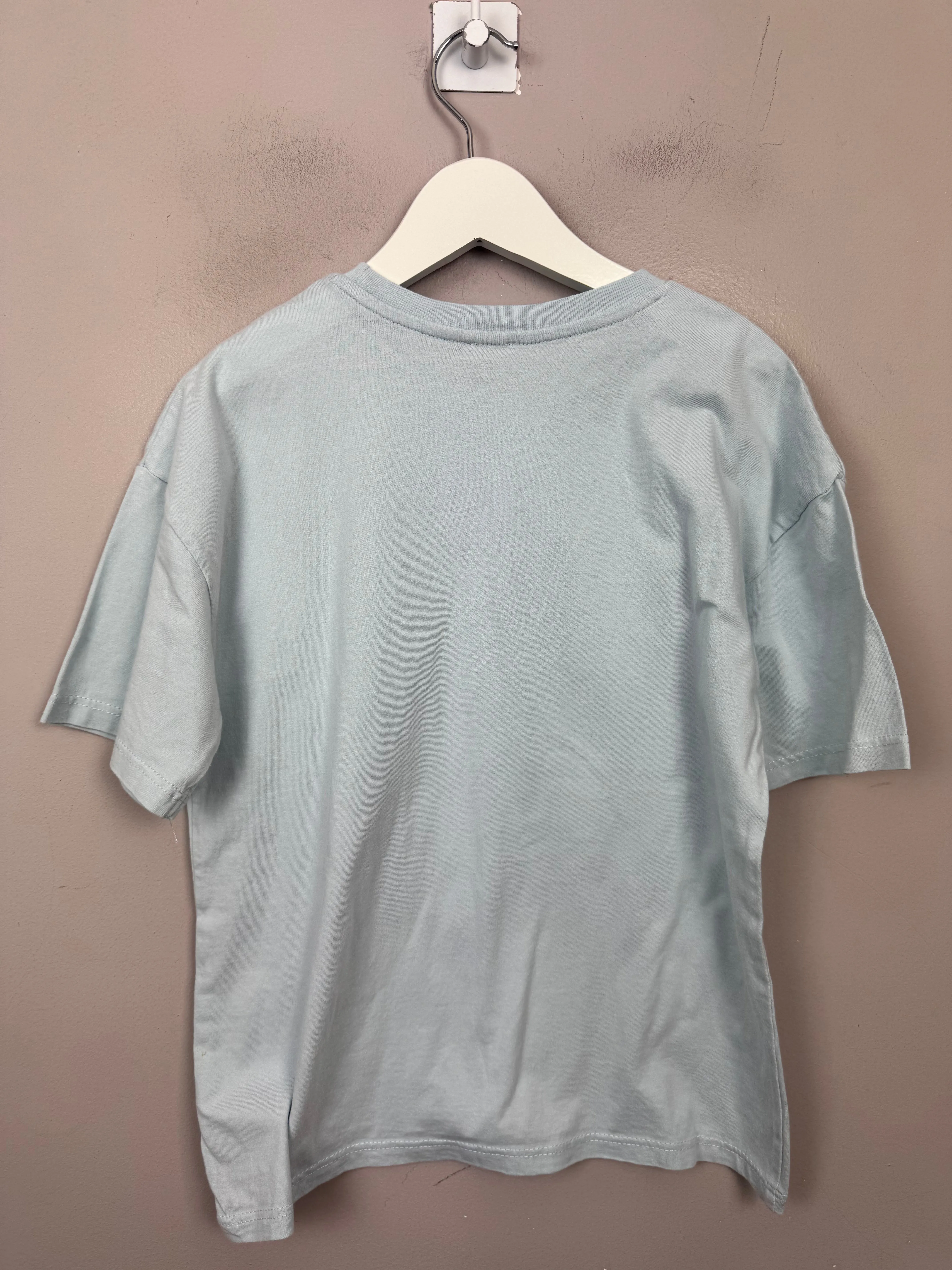 River Island pale blue butterfly T-shirt 5-6y