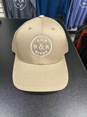 Rod & Rivet Logo Hat Tan on Tan