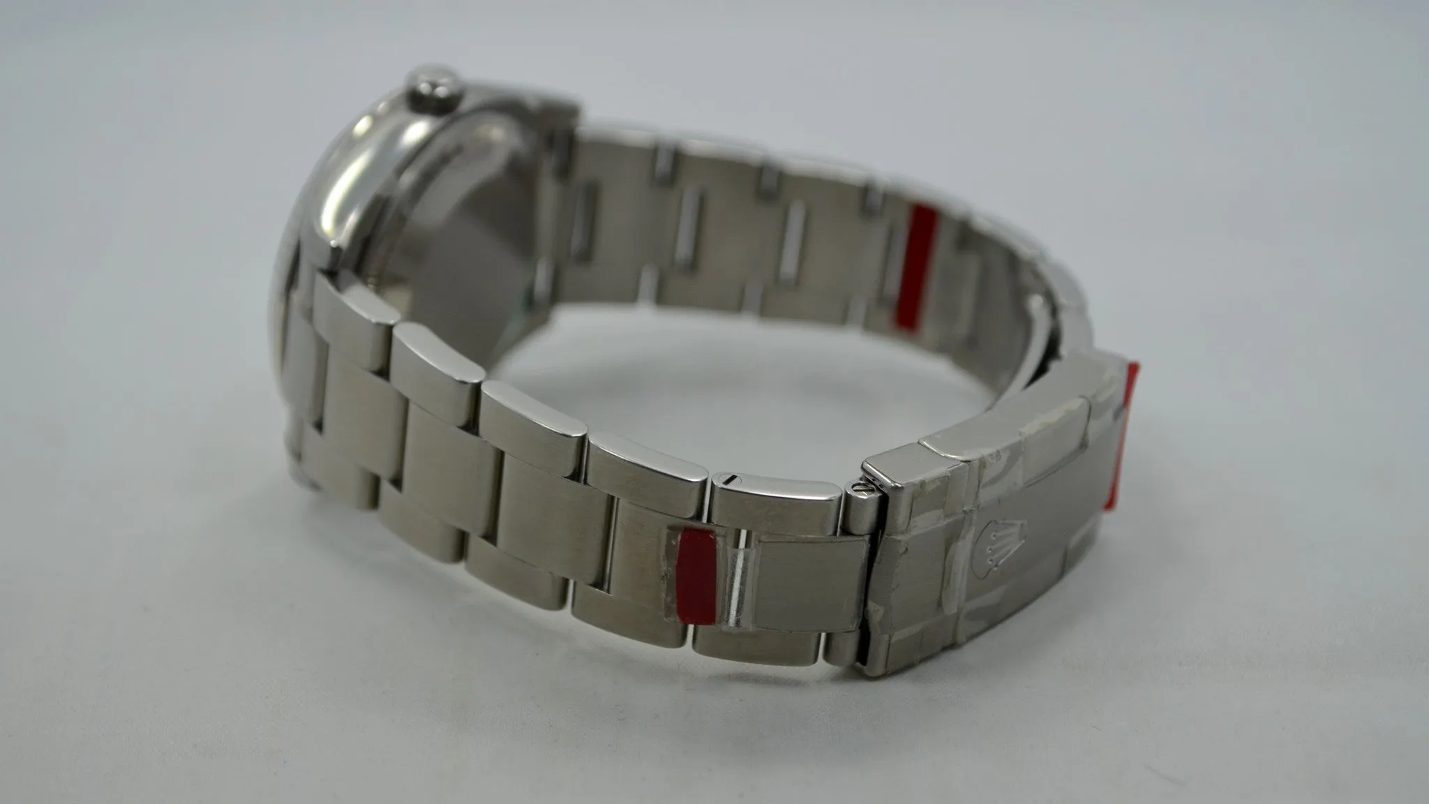 Rolex Air-King 114234 White Diamond Dial 34mm Steel Automatic Wristwatch